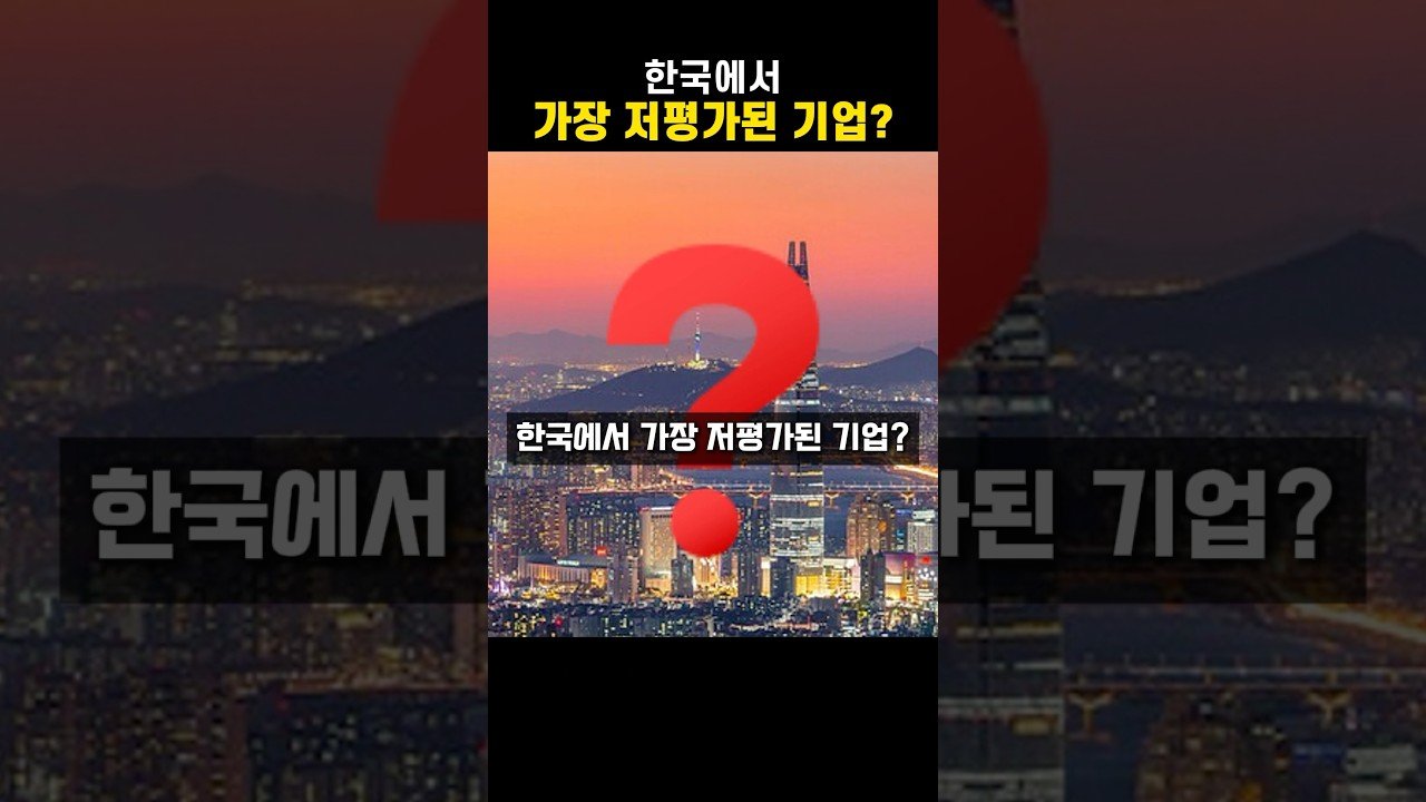 한국에서 가장 저평가된 기업